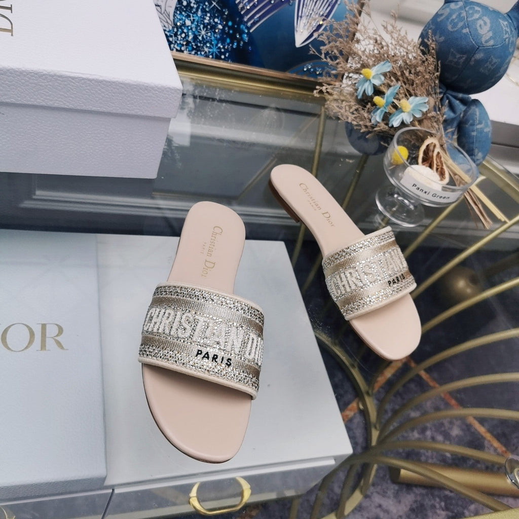 DIOR CD Mule Dway Slide 10mm Multi-motifs Style 22
