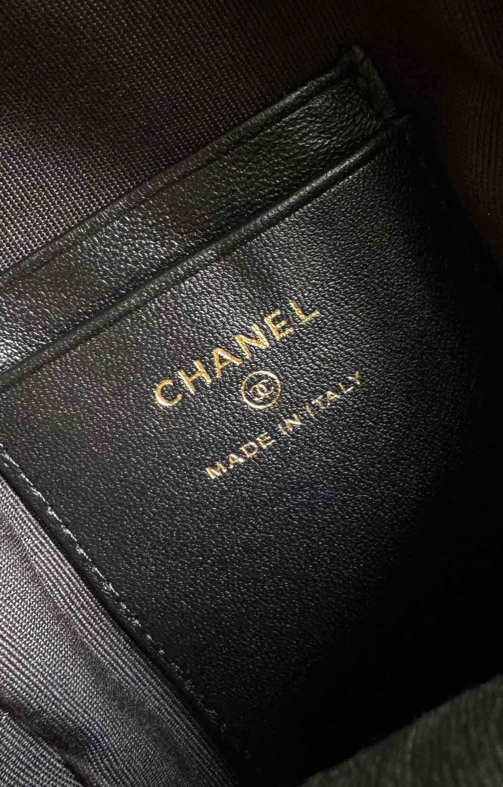 CHANEL BACKPACK 18CM BLACK & MANY OTHER COLORS PRINTED FABRIC GOLD HARDWARE